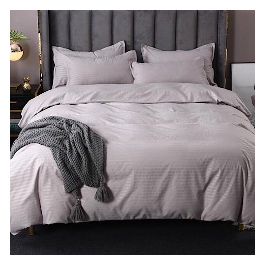 Buy King Size Bedding Set of 6pcs Plain Grey Price, Specifications