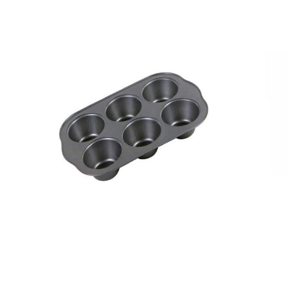 RoyalFord 6 Cup Muffin Pan Black 27x18cm RoyalFord 6 Cup Muffin Pan Black 27x18cm