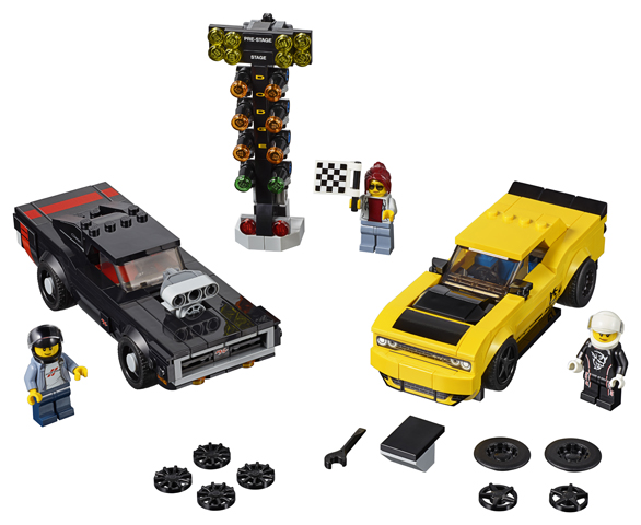 LEGO 75893 2018 Dodge Challenger SRT Demon and 1970 Dodge Charge Toy LEGO 75893 2018 Dodge Challenger SRT Demon and 1970 Dodge Charge Toy