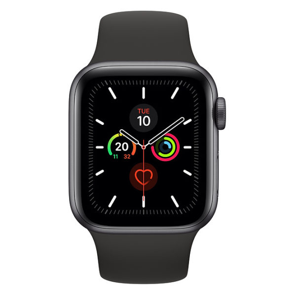 Apple Watch Series 5 GPS 44mm Space Grey Aluminium Case with Black Sport Band Apple Watch Series 5 GPS 44mm Space Grey Aluminium Case with Black Sport Band