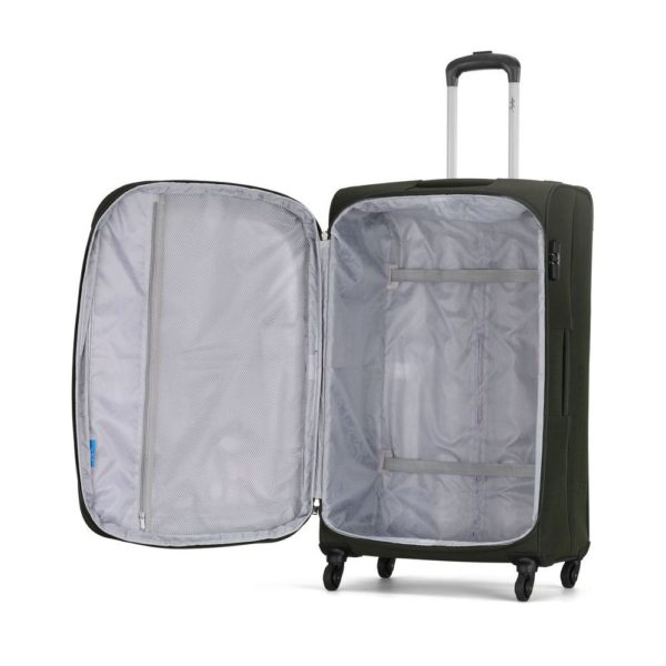 Buy Skybags Canvas Moss Green Soft Rolling Luggage 79cm Large Price