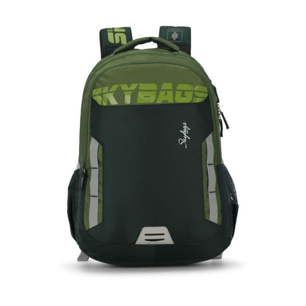 skybags green backpack