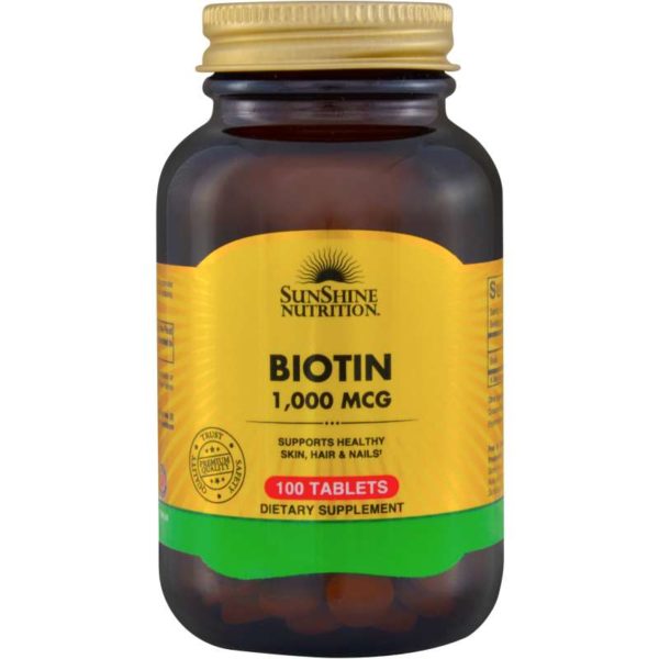 Sunshine Nutr Biotin 5000mcg High Strngth Form Capsules Sunshine Nutr Biotin 5000mcg High Strngth Form Capsules