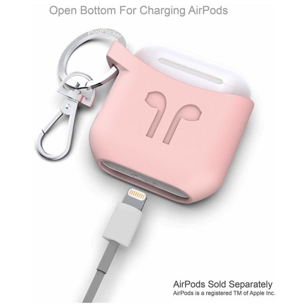 Podpocket Silicone Case Pink For Apple Airpod Podpocket Silicone Case Pink For Apple Airpod