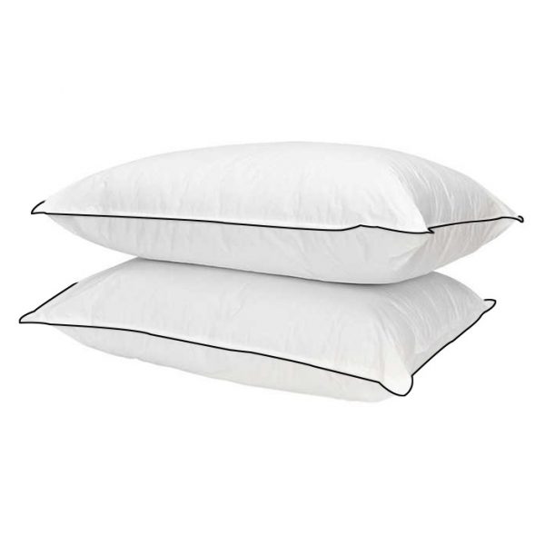 2pcs Set Extra Super Soft Pillow With Black Cord 2pcs Set Extra Super Soft Pillow With Black Cord