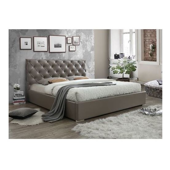 MooBoo Lauren 180cm PU Taupe King Size Bed MooBoo Lauren 180cm PU Taupe King Size Bed