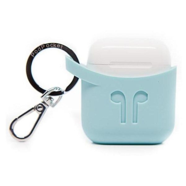 Podpocket Silicone Case Light Blue For Apple Airpod Podpocket Silicone Case Light Blue For Apple Airpod
