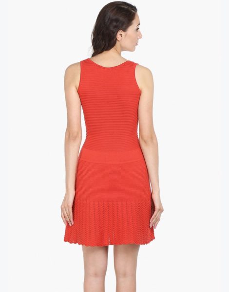 Love Gen A-Line Dress Coral Red Size M Love Gen A-Line Dress Coral Red Size M