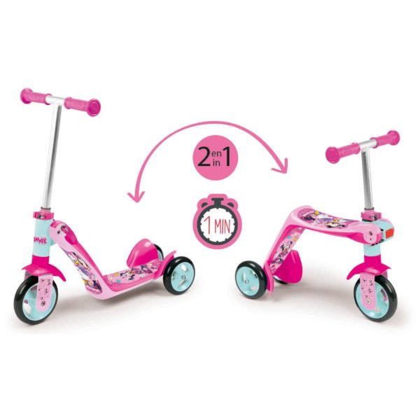 smoby reversible 2 in 1 scooter pink