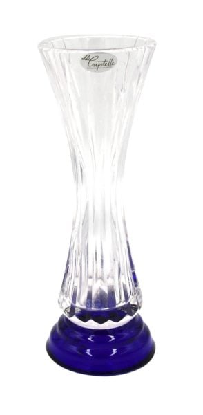 Buy Solitaire Crystal Flower Vase Blue Base 24cm Price