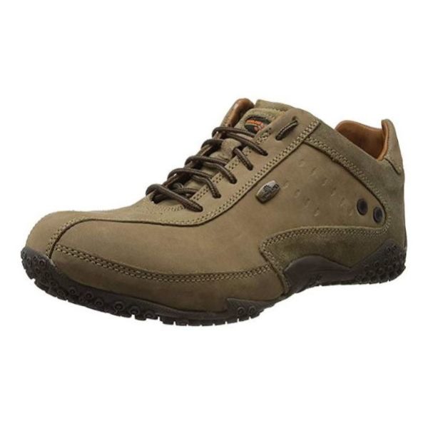 Buy Woodland Men Green Leather Shoe 43 