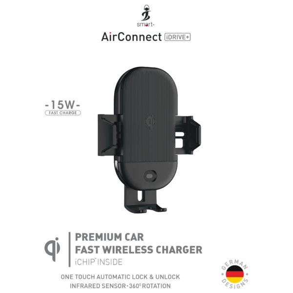 Smart iDrive One Car Wireless Charger - Black Smart iDrive One Car Wireless Charger - Black