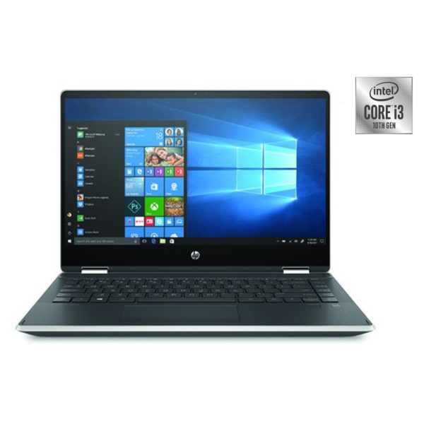 HP Pavilion x360 14-DH1009NE Convertible Touch Laptop - Core i3 2.1GHz 4GB 256GB Shared Win10 14inch FHD Natural Silver HP Pavilion x360 14-DH1009NE Convertible Touch Laptop - Core i3 2.1GHz 4GB 256GB Shared Win10 14inch FHD Natural Silver