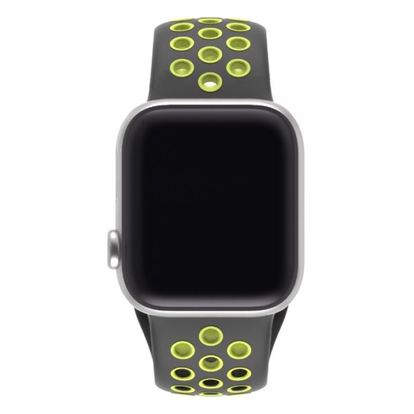 BeHello Premium Silicone Strap 42/44mm For Apple Watch Black/Green BeHello Premium Silicone Strap 42/44mm For Apple Watch Black/Green