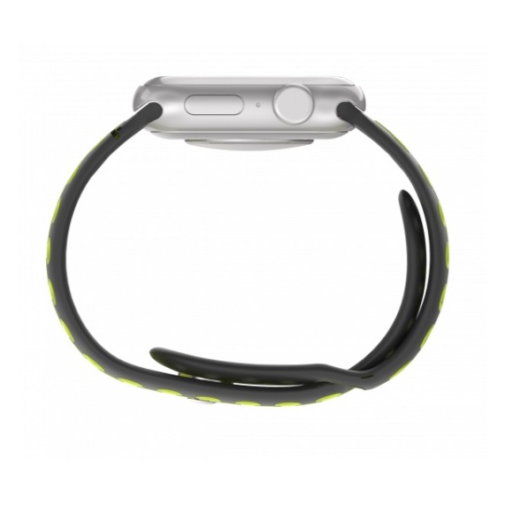 BeHello Premium Silicone Strap 42/44mm For Apple Watch Black/Green BeHello Premium Silicone Strap 42/44mm For Apple Watch Black/Green
