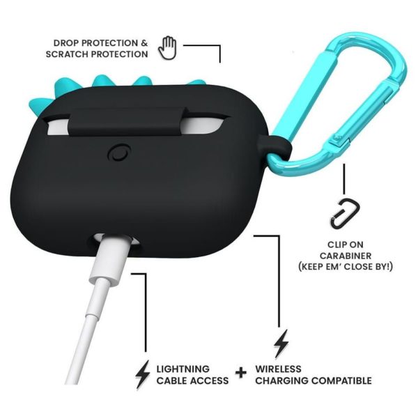 CaseMate Airpods Pro Case CreaturePods Spike Harmless Black CaseMate Airpods Pro Case CreaturePods Spike Harmless Black