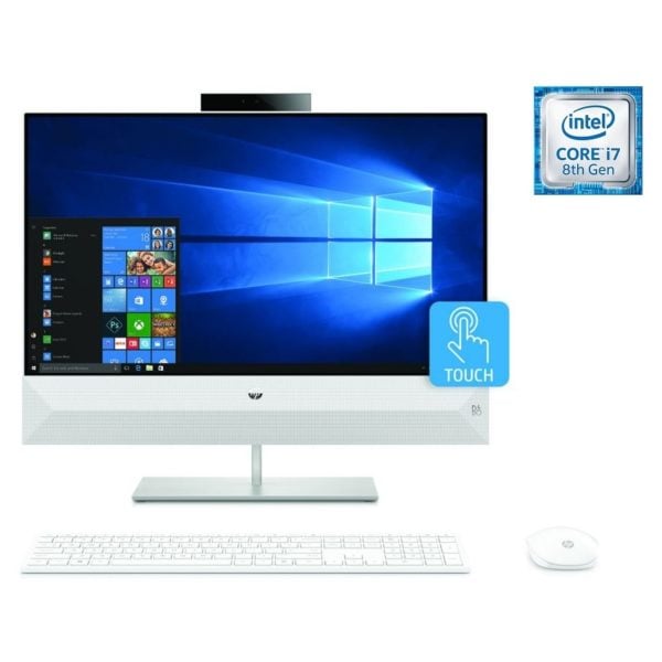 HP Pavilion 24-XA0002NE All-in-One Desktop - Core i7 2.4GHz 16GB 2TB Shared Win10 23.8inch FHD Snowflake White HP Pavilion 24-XA0002NE All-in-One Desktop - Core i7 2.4GHz 16GB 2TB Shared Win10 23.8inch FHD Snowflake White