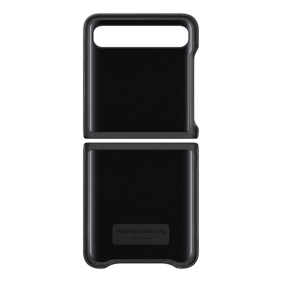 Samsung Galaxy Z Flip Leather Cover - Black Samsung Galaxy Z Flip Leather Cover - Black