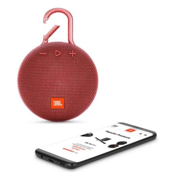 JBL CLIP3 Portable Bluetooth Speaker Fiesta Red JBL CLIP3 Portable Bluetooth Speaker Fiesta Red