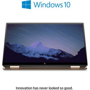 HP Spectre x360 13-AW0008NE Convertible Touch Laptop - Core i7 1.3GHz 16GB 1TB+32GB Shared Win10 13.3inch FHD Nightfall Black