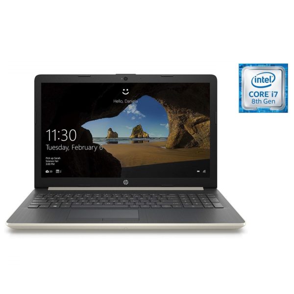 HP 15-DA1000NE Laptop - Core i7 1.8GHz 8GB 1TB 2GB Win10 15.6inch FHD Gold English/Arabic Keyboard HP 15-DA1000NE Laptop - Core i7 1.8GHz 8GB 1TB 2GB Win10 15.6inch FHD Gold English/Arabic Keyboard