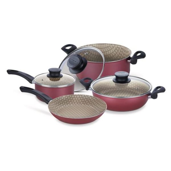 Tramontina 7pcs Cookware Set Paris Red Tramontina 7pcs Cookware Set Paris Red