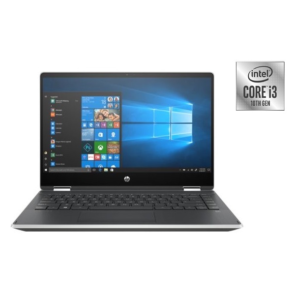HP Pavilion x360 14-DH1013NE Convertible Touch Laptop - Core i3 2.1GHz 8GB 512GB Shared Win10 14inch FHD Natural Silver HP Pavilion x360 14-DH1013NE Convertible Touch Laptop - Core i3 2.1GHz 8GB 512GB Shared Win10 14inch FHD Natural Silver
