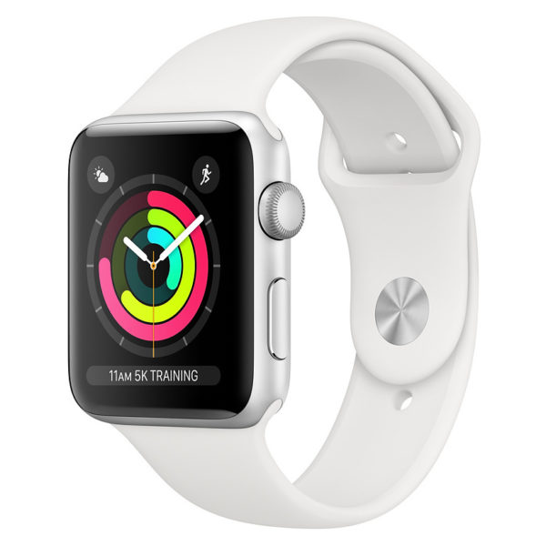 Apple Watch Series 3 GPS - 38mm Silver Aluminium Case with White Sports Band Apple Watch Series 3 GPS - 38mm Silver Aluminium Case with White Sports Band