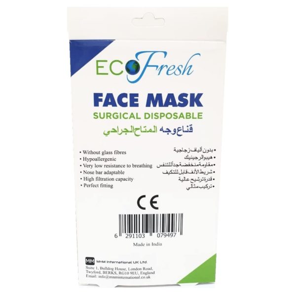 Eco Fresh Face Mask Surgical Disposable 3 Ply Box of 5pcs Eco Fresh Face Mask Surgical Disposable 3 Ply Box of 5pcs