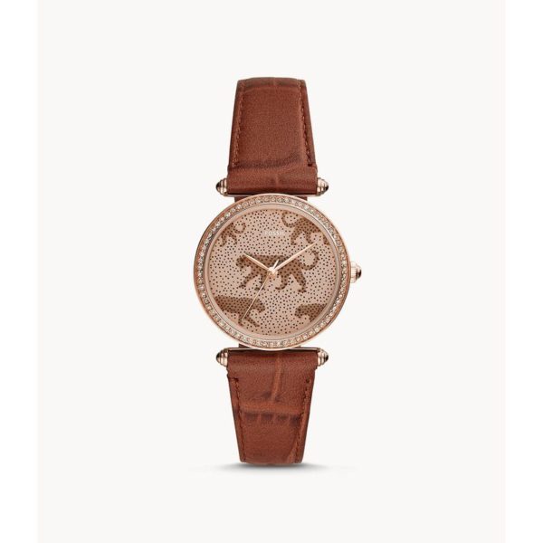 Fossil Lyric Three-Hand Brown Leather Watch ES4683 Fossil Lyric Three-Hand Brown Leather Watch ES4683