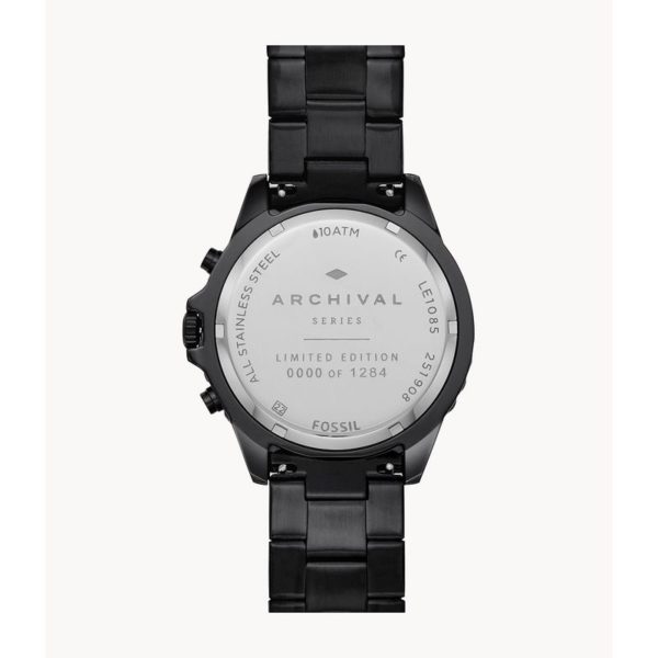 Fossil Limited Edition Garrett Chronograph Black Stainless-Steel Watch LE1085 Fossil Limited Edition Garrett Chronograph Black Stainless-Steel Watch LE1085
