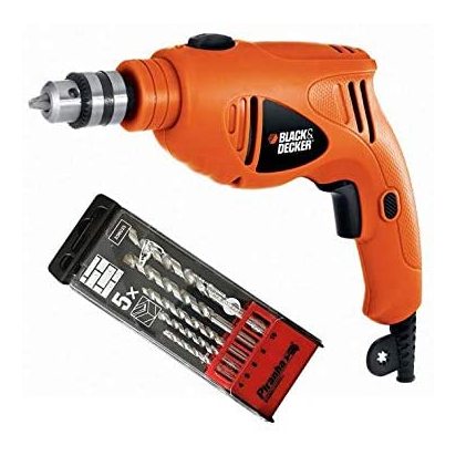 Black & Decker HD4810BIT-B5 480W 10mm Single Speed Hammer Drill (5Bit Set) Black & Decker HD4810BIT-B5 480W 10mm Single Speed Hammer Drill (5Bit Set)