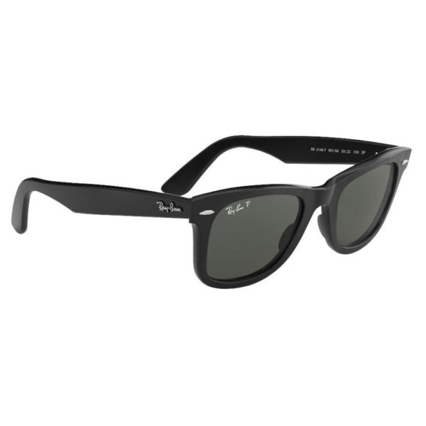 Buy RayBan RB2140F-901/58-54 Wayfarer Black Plastic Polarized Uni ...