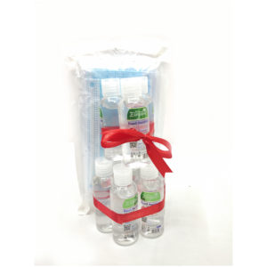 BUNDLE-E Roam Safe Personal Carry Kit Face Masks 20 + Sanitizer 60ml 8pcs