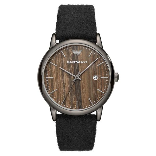 Emporio Armani Black Leather Analog Watch For Men AR11156 Emporio Armani Black Leather Analog Watch For Men AR11156