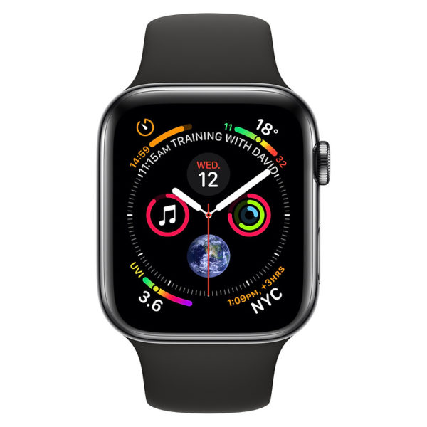 apple watch series 4 stainless steel 44mm case with sport band