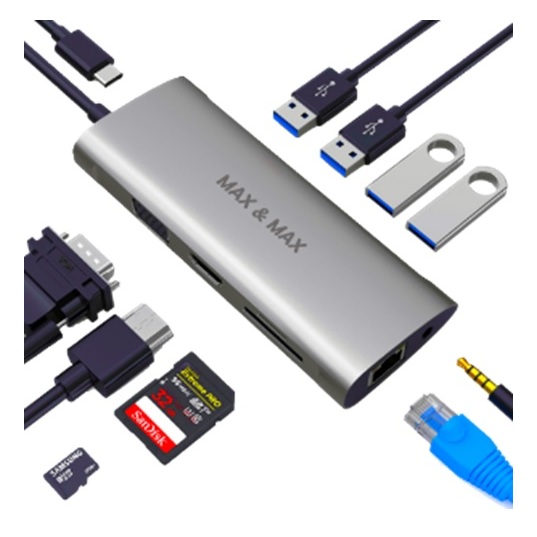 Buy Max & Max 11 in 1 USB-C Hub Grey MXMC105 – Price ...