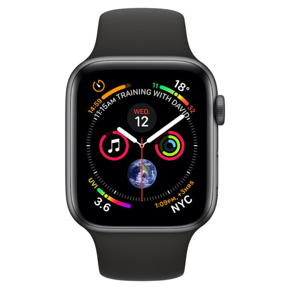 Apple Apple Watch Series 4 GPS 40mm Space Grey Aluminium Case With Black Sport Band Apple Apple Watch Series 4 GPS 40mm Space Grey Aluminium Case With Black Sport Band