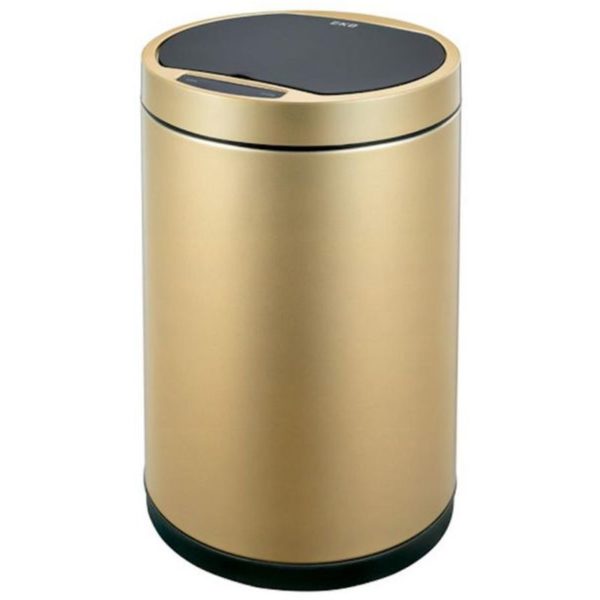 Buy Eko Ss45 35l Sensor Opening Round Ssteel Trash Bin Gold Price Specifications Features Sharaf Dg