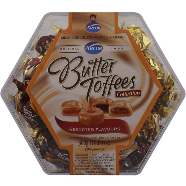 Arcor cho Butter toffees astd 300g/12 (7790580110802)