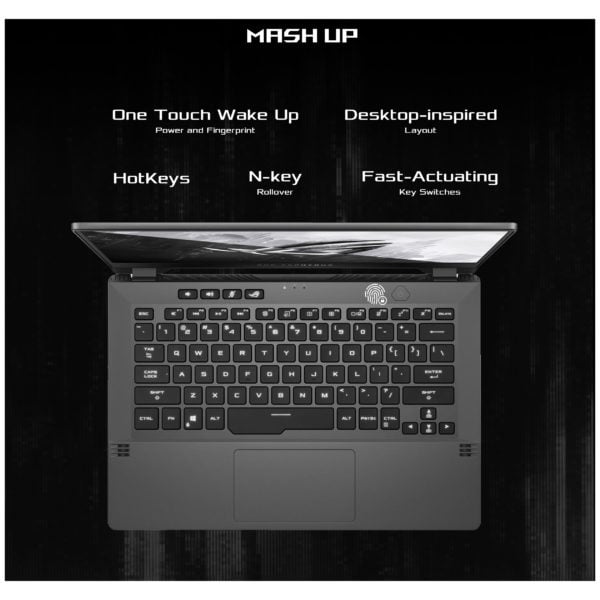 Asus ROG Zephyrus G14 GA401IV-HA194T Gaming Laptop - Ryzen 9 3GHz 16GB 1TB 6GB Win10 14inch QHD Eclipse Grey English/Arabic Keyboard Asus ROG Zephyrus G14 GA401IV-HA194T Gaming Laptop - Ryzen 9 3GHz 16GB 1TB 6GB Win10 14inch QHD Eclipse Grey English/Arabic Keyboard