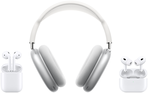 صورة لسماعات Airpods وAirpods Max وAirpods Pro‏