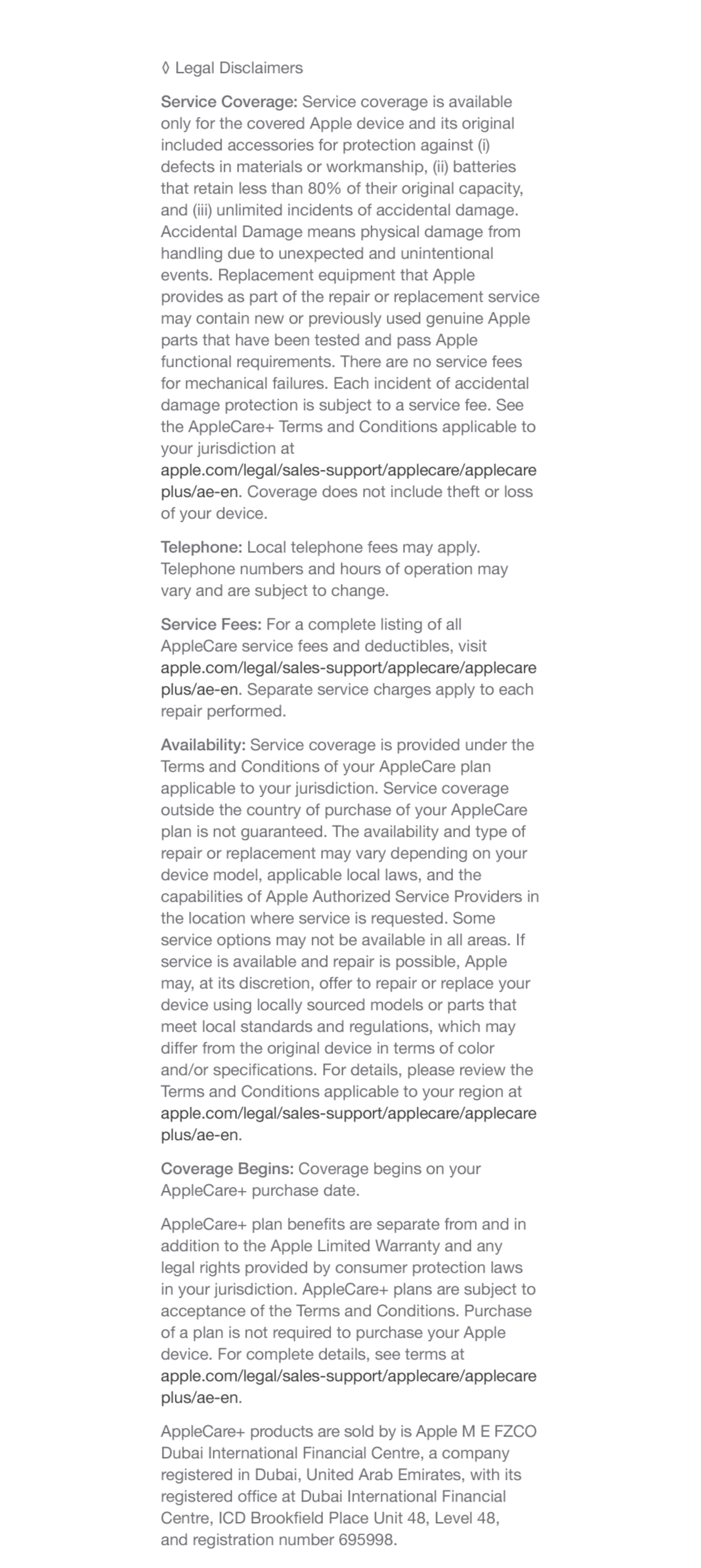 AppleCare+ for mac