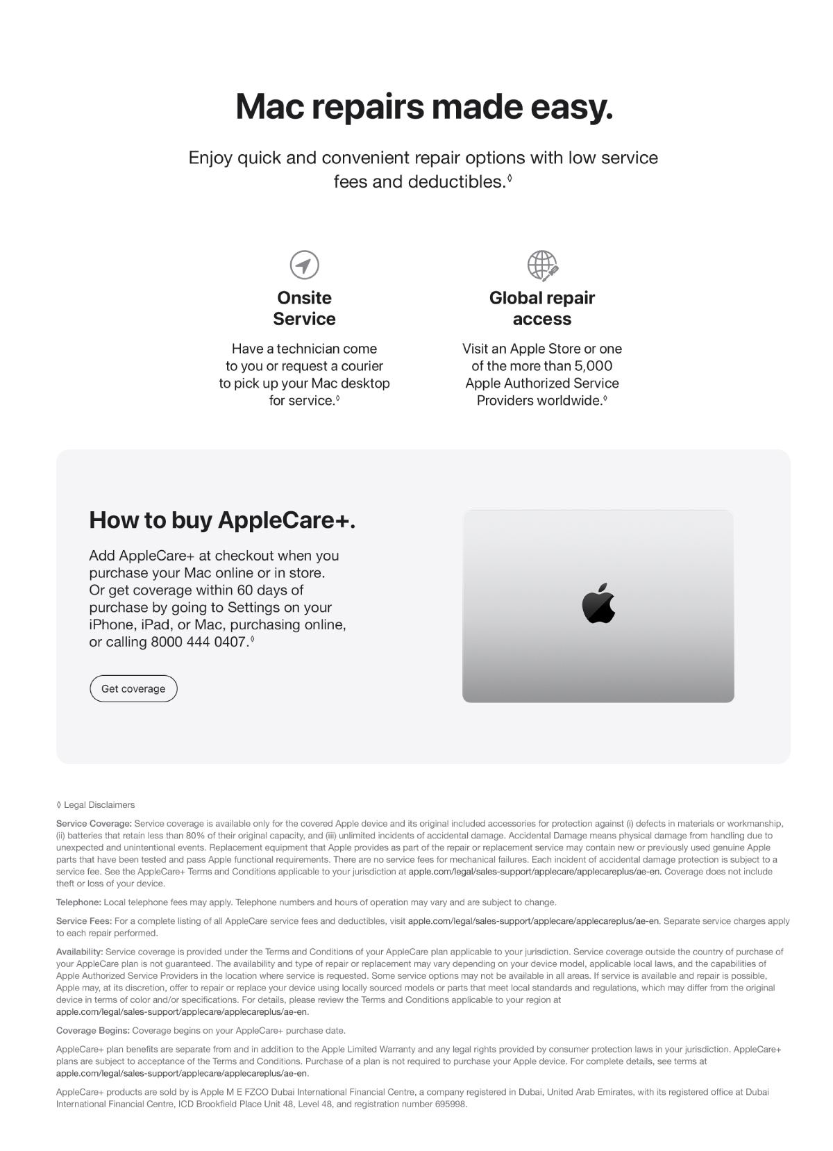 AppleCare+ for mac