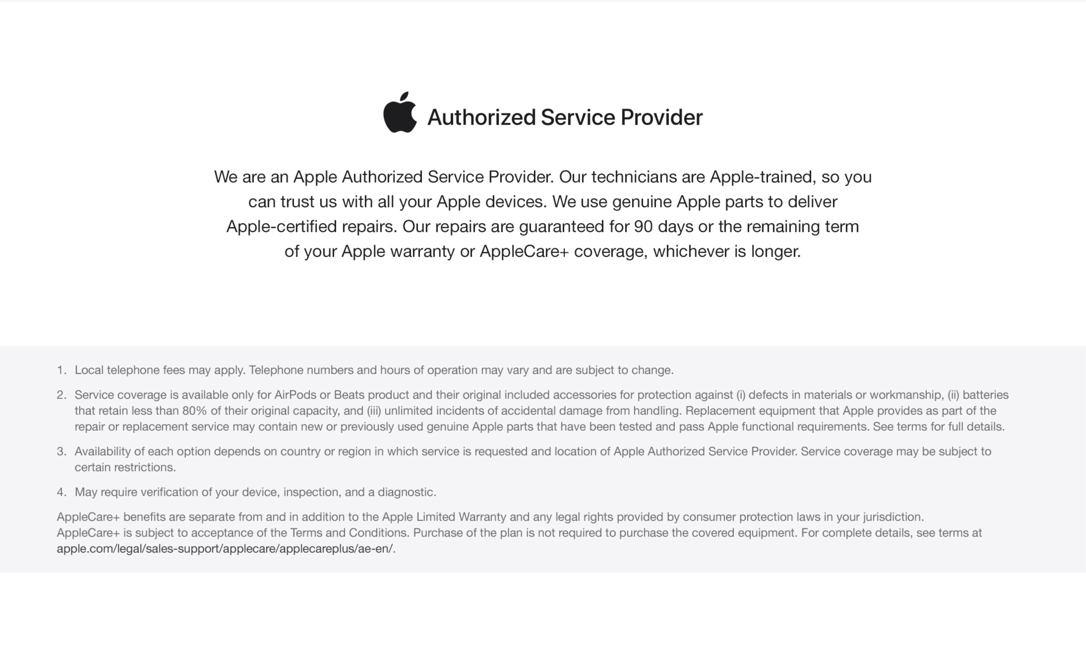 applecare+ for headphones, airpods