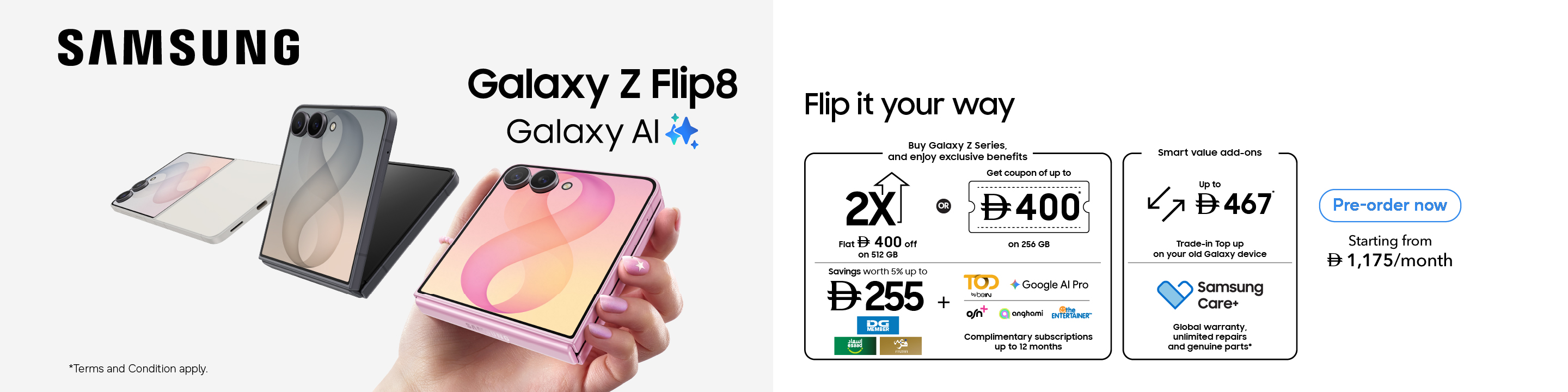EN Samsung Galaxy Z Flip8 Homepage - Desktop