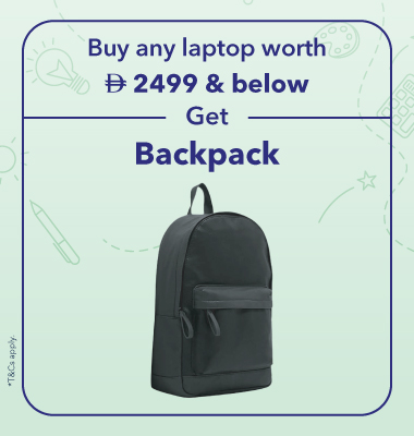 Buy any Laptop worth AED 2499 and below