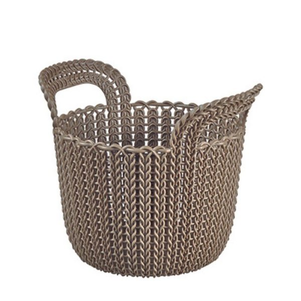 Buy Online Best Price Of Curver 226398 Knit Small Round Basket Brown In Egypt 2020 Sharafdg Com