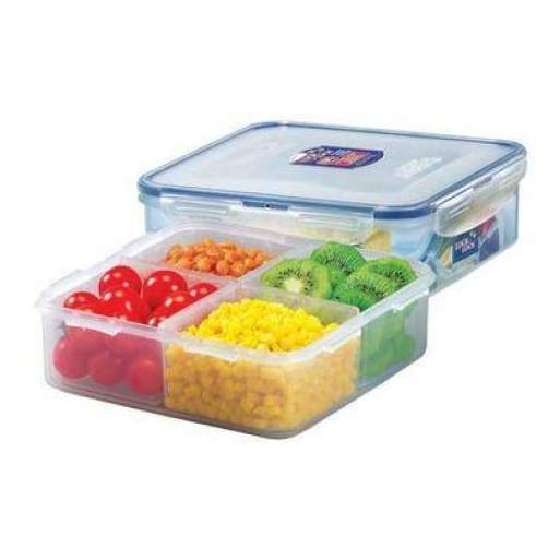 Buy online Best price of Lock & Lock Divided Plastic Container 870 ml HPL823C in Egypt 2020